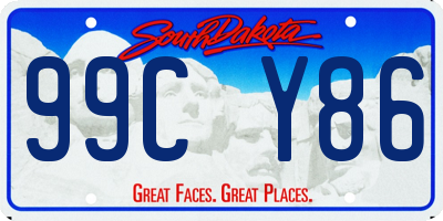 SD license plate 99CY86