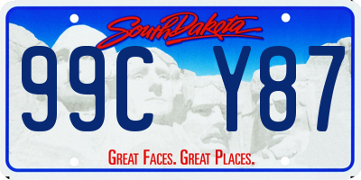 SD license plate 99CY87