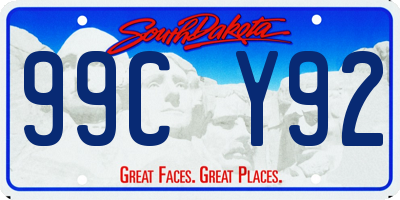 SD license plate 99CY92