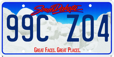 SD license plate 99CZ04