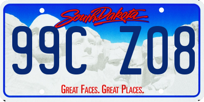 SD license plate 99CZ08