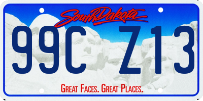 SD license plate 99CZ13