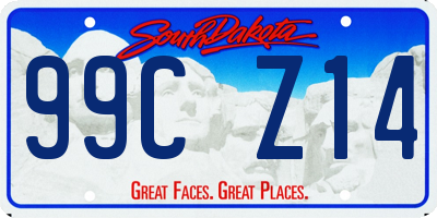 SD license plate 99CZ14