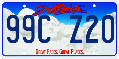 SD license plate 99CZ20