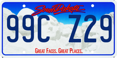 SD license plate 99CZ29