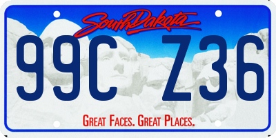 SD license plate 99CZ36