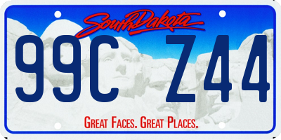SD license plate 99CZ44