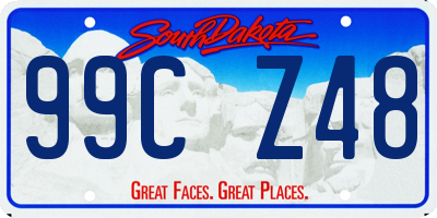SD license plate 99CZ48