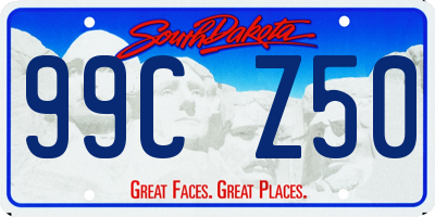 SD license plate 99CZ50