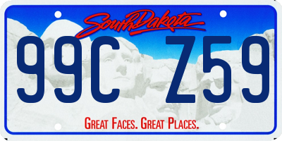 SD license plate 99CZ59