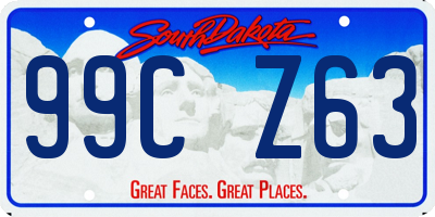SD license plate 99CZ63