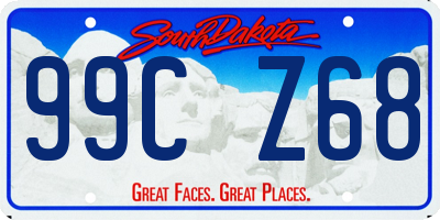 SD license plate 99CZ68
