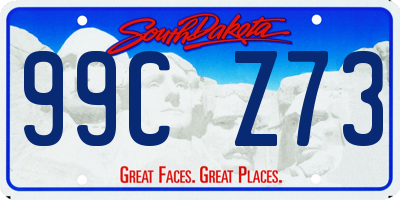 SD license plate 99CZ73