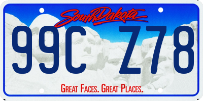 SD license plate 99CZ78