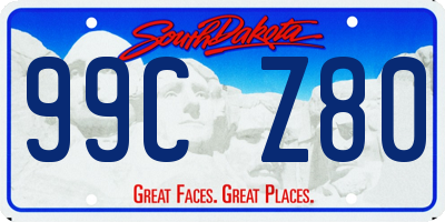 SD license plate 99CZ80
