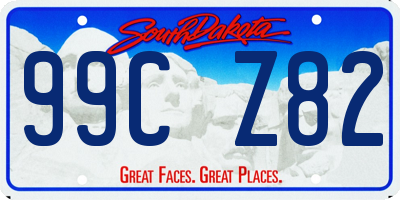 SD license plate 99CZ82