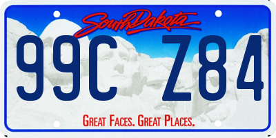 SD license plate 99CZ84