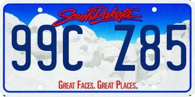 SD license plate 99CZ85