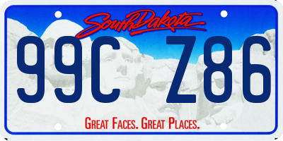 SD license plate 99CZ86