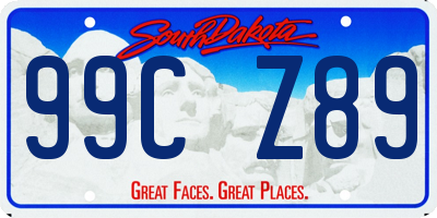 SD license plate 99CZ89