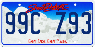 SD license plate 99CZ93