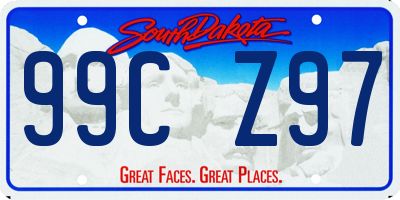 SD license plate 99CZ97