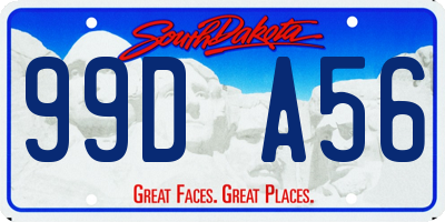 SD license plate 99DA56
