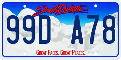SD license plate 99DA78