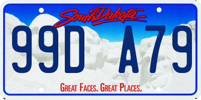 SD license plate 99DA79