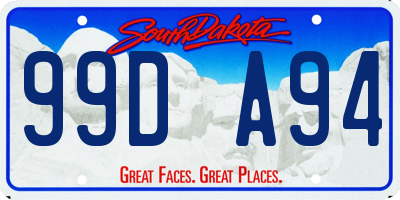 SD license plate 99DA94