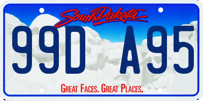 SD license plate 99DA95