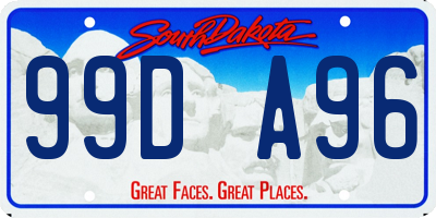 SD license plate 99DA96