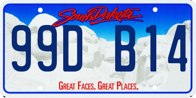 SD license plate 99DB14