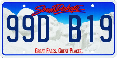SD license plate 99DB19