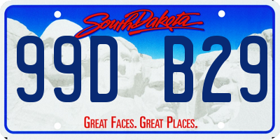 SD license plate 99DB29