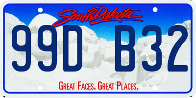 SD license plate 99DB32