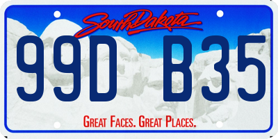 SD license plate 99DB35