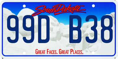SD license plate 99DB38