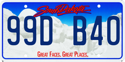 SD license plate 99DB40