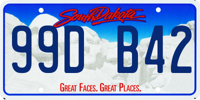 SD license plate 99DB42