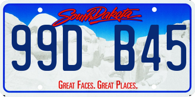 SD license plate 99DB45