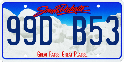 SD license plate 99DB53