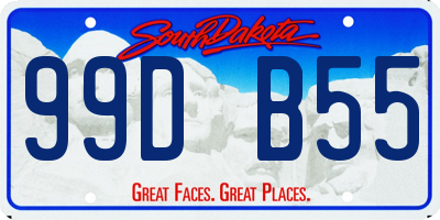 SD license plate 99DB55