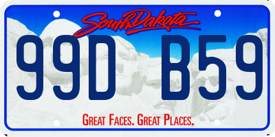 SD license plate 99DB59
