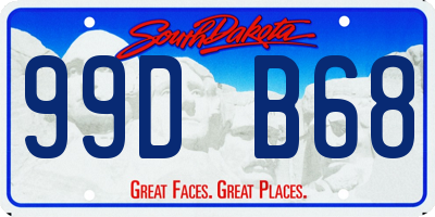 SD license plate 99DB68