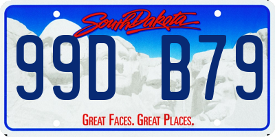 SD license plate 99DB79