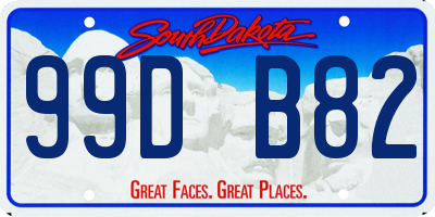 SD license plate 99DB82