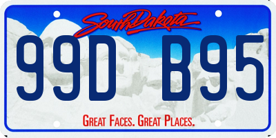 SD license plate 99DB95