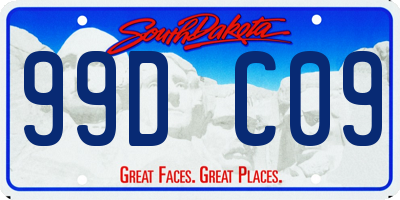 SD license plate 99DC09