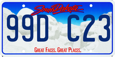 SD license plate 99DC23